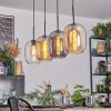 Apedo hanging light, pendant light Amber, clear, Smoke-coloured, 4-light sources
