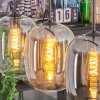Apedo hanging light, pendant light Amber, clear, Smoke-coloured, 4-light sources