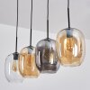 Apedo hanging light, pendant light Amber, clear, Smoke-coloured, 4-light sources
