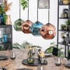 Ripoll hanging light, globe light, pendant light blue, green, coppery, 4-light sources