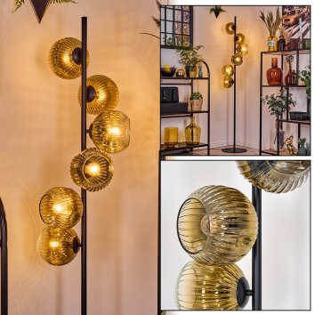 Ripoll floor lamp gold, clear, 6-light sources