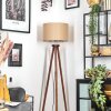 Soungou floor lamp chrome, Dark wood, 1-light source