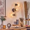 Koyoto globe light, wall light gold, black, 3-light sources