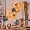 Koyoto globe light, wall light gold, black, 3-light sources