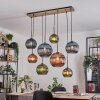 Koyoto hanging light, globe light, pendant light Ecru, black, 8-light sources