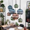 Koyoto hanging light, globe light, pendant light Ecru, black, 8-light sources