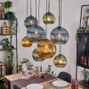 Koyoto hanging light, globe light, pendant light Ecru, black, 8-light sources