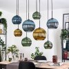 Koyoto hanging light, globe light, pendant light Ecru, black, 8-light sources