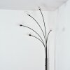 Nikkala floor lamp chrome, black, 5-light sources