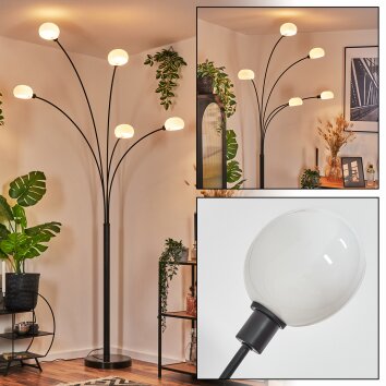 Nikkala floor lamp black, 5-light sources