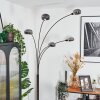 Nikkala floor lamp chrome, black, 5-light sources