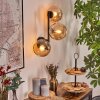Koyoto globe light, wall light Amber, 3-light sources