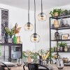 Koyoto hanging light, globe light, Cluster pendant lamp 30 cm Amber, clear, 3-light sources