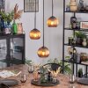 Koyoto hanging light, globe light, Cluster pendant lamp coppery, 3-light sources