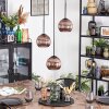 Koyoto hanging light, globe light, Cluster pendant lamp coppery, 3-light sources