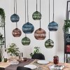 Koyoto hanging light, globe light, pendant light Ecru, black, 8-light sources