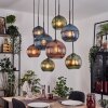 Koyoto hanging light, globe light, pendant light Ecru, black, 8-light sources