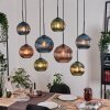 Koyoto hanging light, globe light, pendant light Ecru, black, 8-light sources