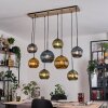 Koyoto hanging light, globe light, pendant light Ecru, black, 8-light sources