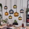 Koyoto hanging light, globe light, pendant light Ecru, black, 8-light sources