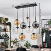Gastor hanging light, globe light, pendant light Amber, clear, Smoke-coloured, 8-light sources