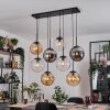 Gastor hanging light, globe light, pendant light Amber, clear, Smoke-coloured, 8-light sources