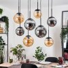 Gastor hanging light, globe light, pendant light Amber, Smoke-coloured, 8-light sources
