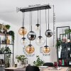 Gastor hanging light, globe light, pendant light Amber, clear, Smoke-coloured, 8-light sources