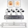Gastor hanging light, globe light, pendant light Amber, 8-light sources