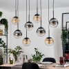 Gastor hanging light, globe light, pendant light Amber, clear, Smoke-coloured, 8-light sources