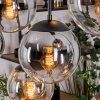 Gastor hanging light, globe light, pendant light Amber, clear, Smoke-coloured, 8-light sources