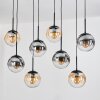 Gastor hanging light, globe light, pendant light Amber, clear, Smoke-coloured, 8-light sources