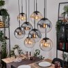 Gastor hanging light, globe light, pendant light Amber, clear, Smoke-coloured, 8-light sources