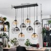Gastor hanging light, globe light, pendant light Amber, clear, Smoke-coloured, 8-light sources