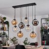 Gastor hanging light, globe light, pendant light Amber, clear, Smoke-coloured, 8-light sources
