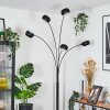 Nikkala floor lamp chrome, black, 5-light sources