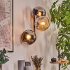 Koyoto globe light, wall light Amber, chrome, Smoke-coloured, 3-light sources