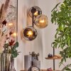 Koyoto globe light, wall light Amber, chrome, Smoke-coloured, 3-light sources