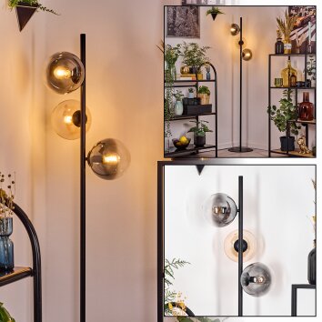 Gastor floor lamp 34 cm Amber, clear, Smoke-coloured, 3-light sources