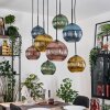Koyoto hanging light, globe light, pendant light Ecru, black, 8-light sources