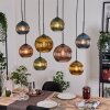 Koyoto hanging light, globe light, pendant light Ecru, black, 8-light sources