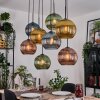 Koyoto hanging light, globe light, pendant light Ecru, black, 8-light sources