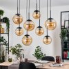 Gastor hanging light, globe light, pendant light Amber, 8-light sources
