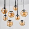 Gastor hanging light, globe light, pendant light Amber, 8-light sources