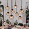 Gastor hanging light, globe light, pendant light Amber, clear, 8-light sources