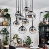 Gastor hanging light, globe light, pendant light clear, Smoke-coloured, 8-light sources