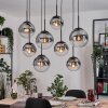Gastor hanging light, globe light, pendant light clear, Smoke-coloured, 8-light sources