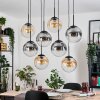Gastor hanging light, globe light, pendant light Amber, clear, Smoke-coloured, 8-light sources