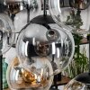 Gastor hanging light, globe light, pendant light Amber, clear, Smoke-coloured, 8-light sources