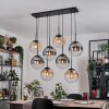 Gastor hanging light, globe light, pendant light Amber, clear, Smoke-coloured, 8-light sources